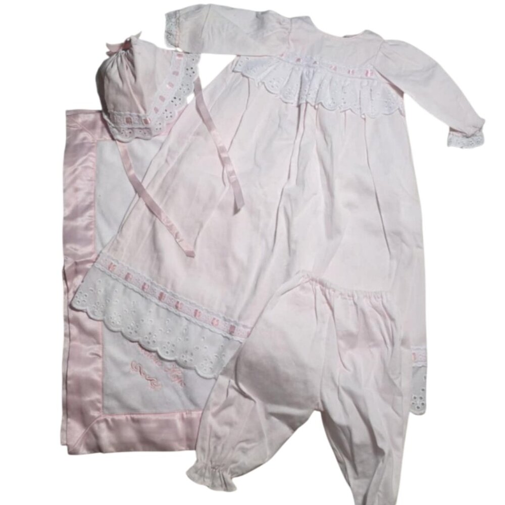 NWT 4 Piece Christening Doll Outfit (Lot #11)